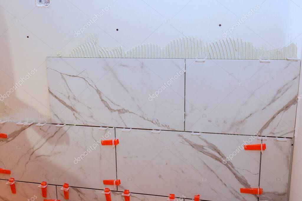 Sauber vorbereitete Baustelle im Bad